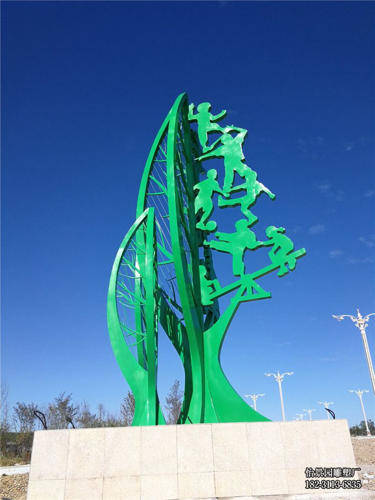 大型不锈钢雕塑定制，城市广场园林景区标识不锈钢雕塑