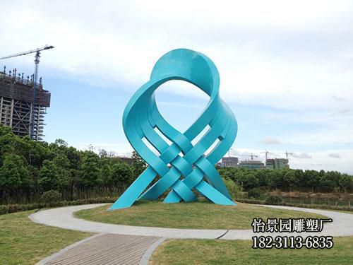 不锈钢编制喷漆雕塑，广场公园景观不锈钢雕塑