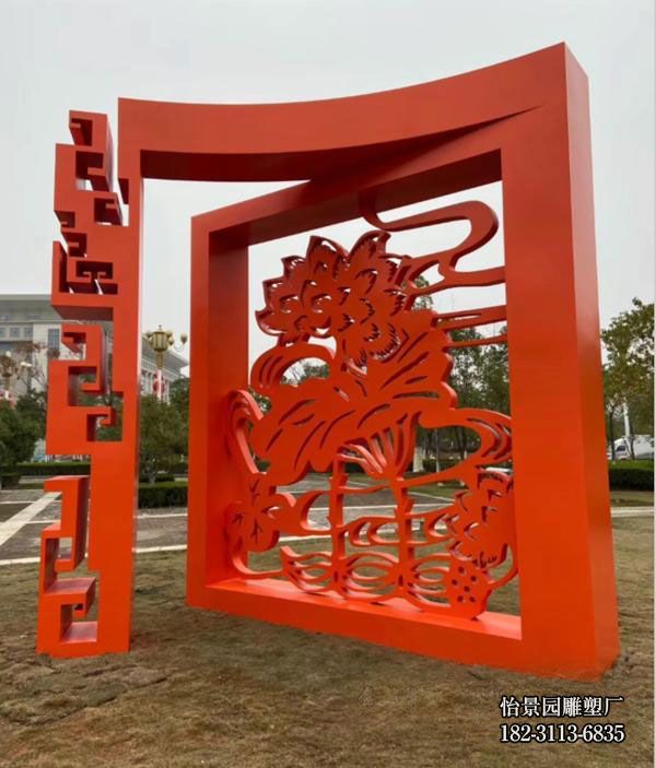 不锈钢剪影窗花雕塑,不锈钢户外剪影小品摆件 不锈钢剪影窗花雕塑,不锈钢户外剪影小品摆件