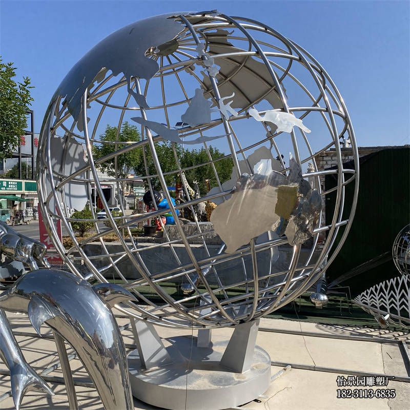 不锈钢是镂空地球仪雕塑,户外广场校园不锈钢圆球摆件 不锈钢是镂空地球仪雕塑,户外广场校园不锈钢圆球摆件