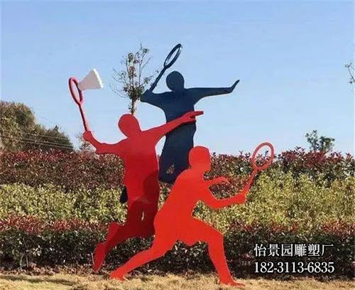 不锈钢打羽毛球人物雕塑,户外广场公园体育运动人物雕塑 不锈钢打羽毛球人物雕塑,户外广场公园体育运动人物雕塑