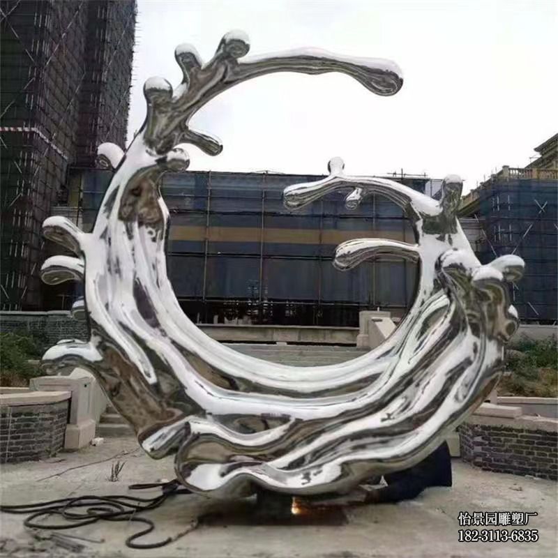 不锈钢镜面浪花雕塑,户外广场售楼部水景园林不锈钢浪花小品摆件 不锈钢镜面浪花雕塑,户外广场售楼部水景园林不锈钢浪花小品摆件
