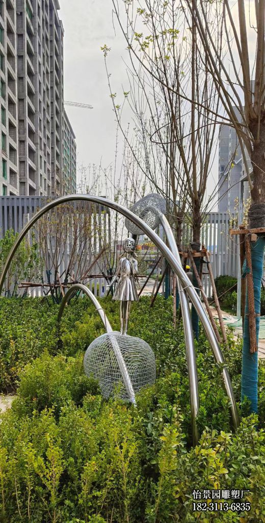 不锈钢蒲公英雕塑,公园园林小区不锈钢蒲公英小仙女雕塑 不锈钢蒲公英雕塑,公园园林小区不锈钢蒲公英小仙女雕塑
