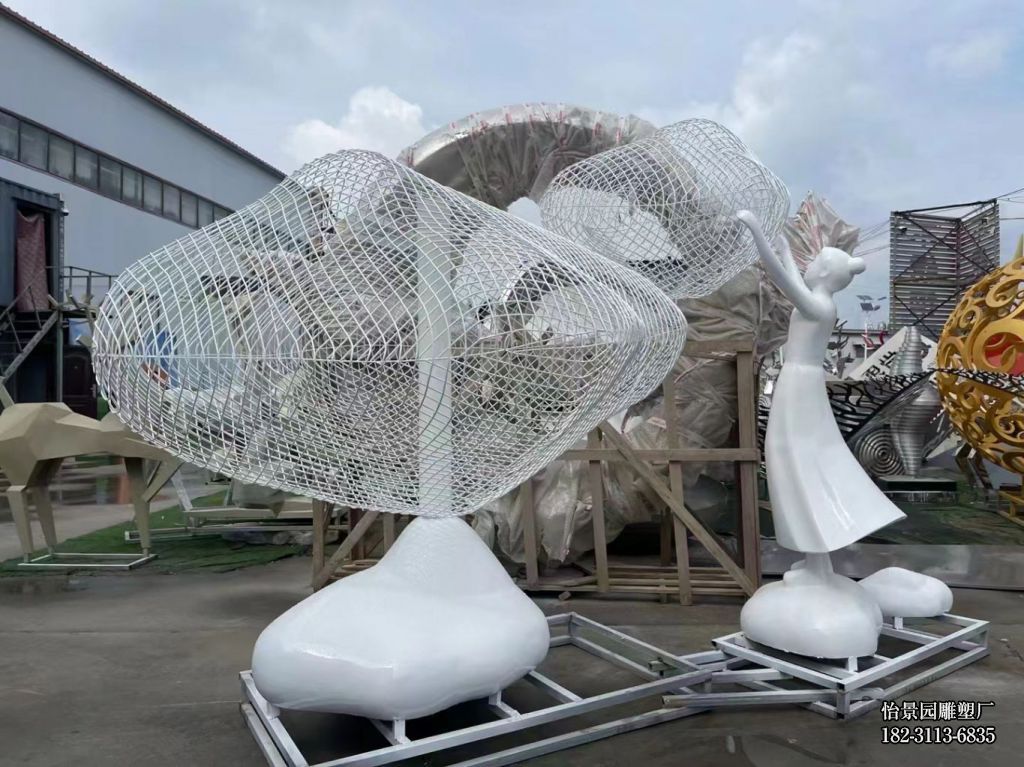 不锈钢云朵雕塑,户外广场公园园林不锈钢云朵小品摆件 不锈钢云朵雕塑,户外广场公园园林不锈钢云朵小品摆件
