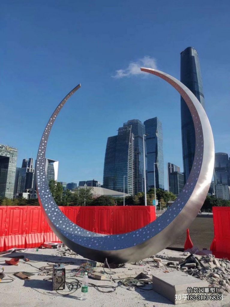 大型不锈钢镜面镂空月亮雕塑,户外广场城市不锈钢月牙雕塑 大型不锈钢镜面镂空月亮雕塑,户外广场城市不锈钢月牙雕塑
