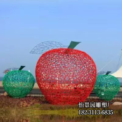 不锈钢镂空苹果雕塑,户外广场园林不锈钢镂空水果小品摆件 不锈钢镂空苹果雕塑,户外广场园林不锈钢镂空水果小品摆件