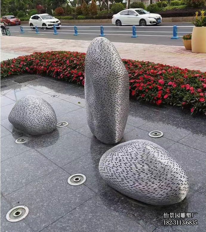 不锈钢镂空石头雕塑,广场喷泉水景售楼部不锈钢石头小品摆件 不锈钢镂空石头雕塑,广场喷泉水景售楼部不锈钢石头小品摆件