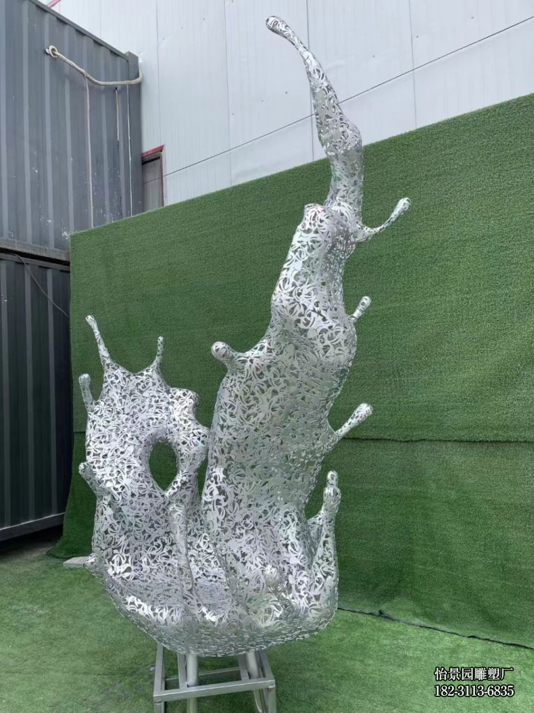 不锈钢镂空浪花雕塑,酒店售楼部水景喷泉不锈钢浪花小品摆件 不锈钢镂空浪花雕塑,酒店售楼部水景喷泉不锈钢浪花小品摆件