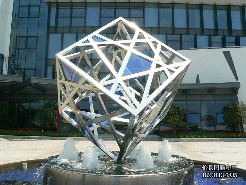 不锈钢镂空魔方雕塑,广场喷泉水景售楼部不锈钢魔方小品摆件 不锈钢镂空魔方雕塑,广场喷泉水景售楼部不锈钢魔方小品摆件