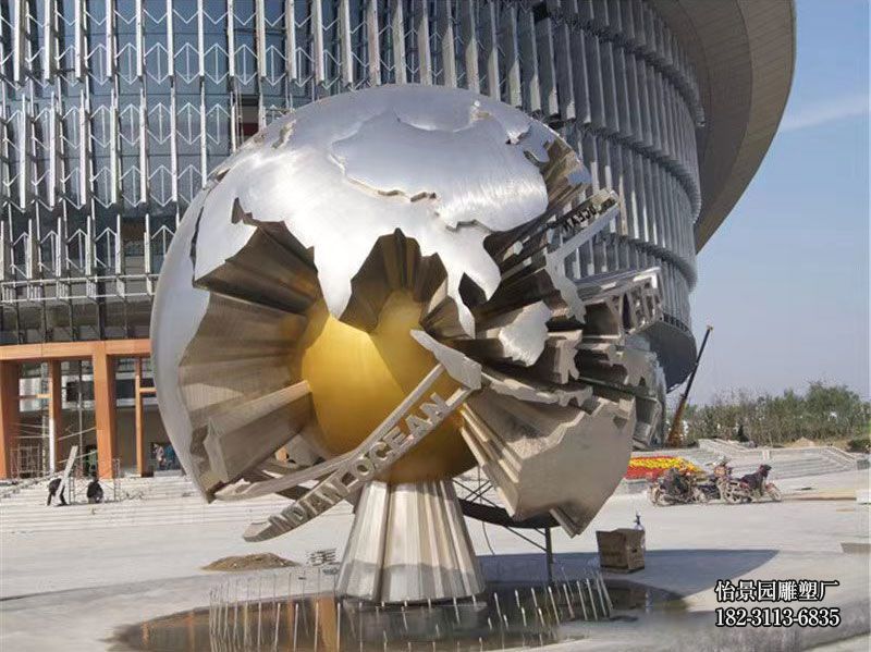 不锈钢抽象地球仪雕塑,广场户外城市不锈钢地球仪雕塑 不锈钢抽象地球仪雕塑,广场户外城市不锈钢地球仪雕塑