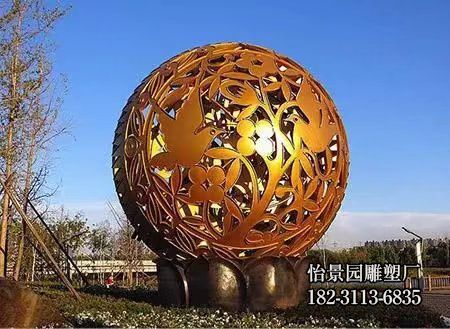 大型不锈钢抽象镂空圆球雕塑，广场户外景区公园不锈钢圆球雕塑