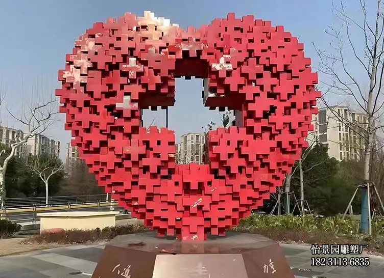 医院不锈钢爱心雕塑 医院不锈钢爱心雕塑