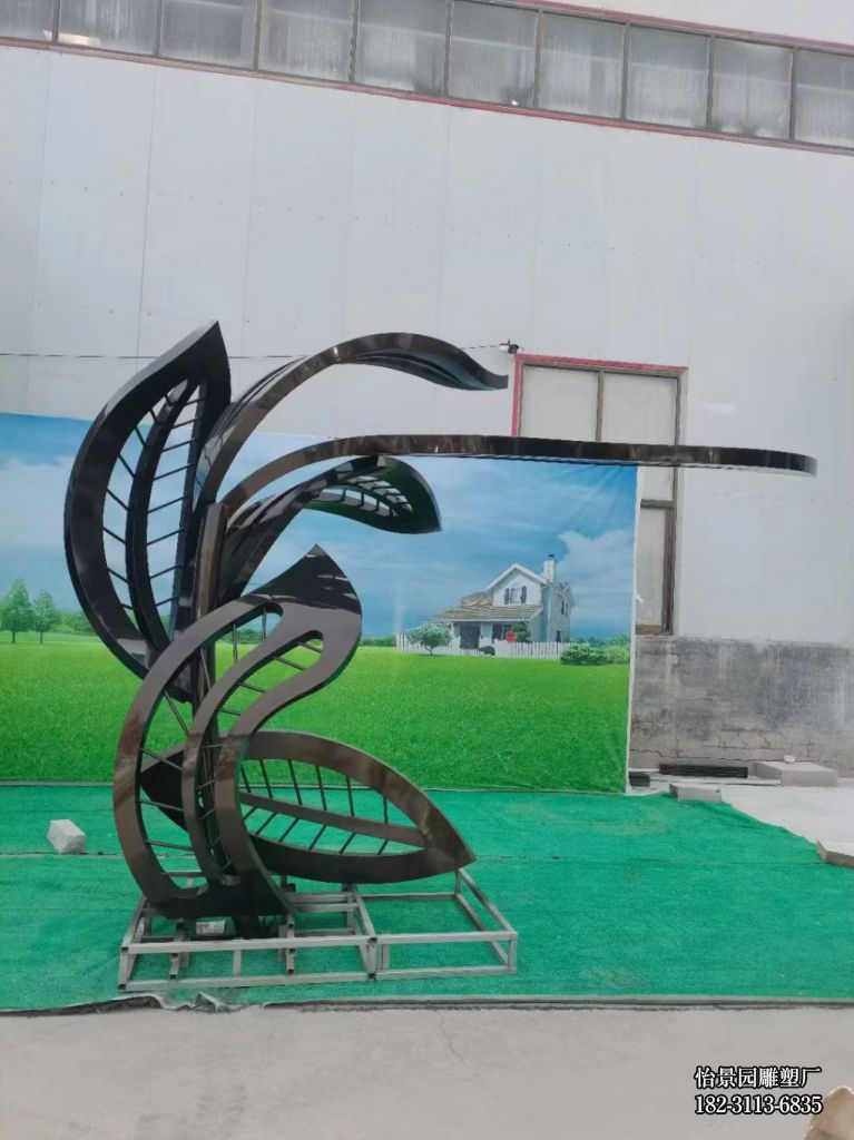 不锈钢镂空喷漆树叶雕塑,公园广场园林酒店不锈钢树叶雕塑 不锈钢镂空喷漆树叶雕塑,公园广场园林酒店不锈钢树叶雕塑