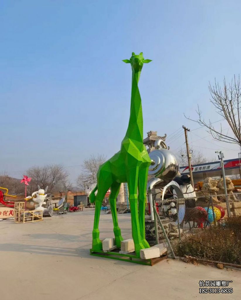 不锈钢几何长颈鹿雕塑,广场公园园林动物园不锈钢动物长颈鹿雕塑 不锈钢几何长颈鹿雕塑,广场公园园林动物园不锈钢动物长颈鹿雕塑