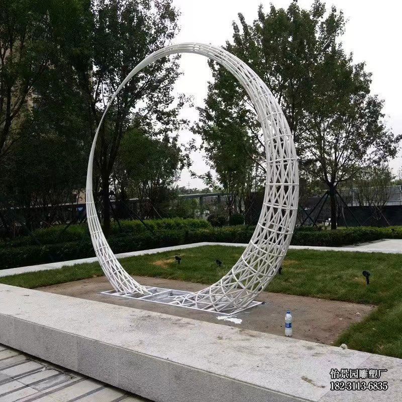 不锈钢镂空月亮雕塑,公园广场小区房地产不锈钢月亮小品摆件 不锈钢镂空月亮雕塑,公园广场小区房地产不锈钢月亮小品摆件