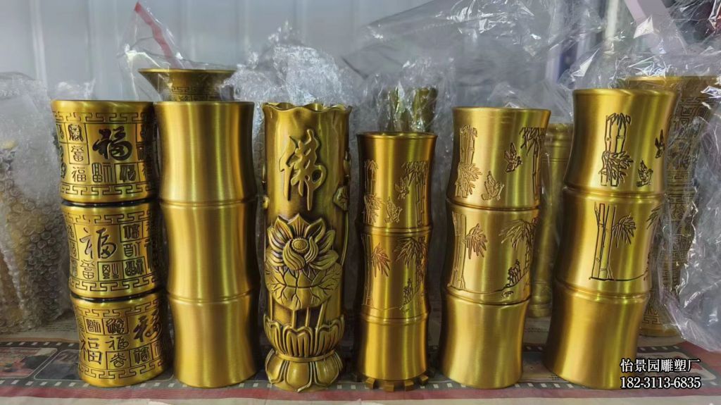 不锈钢竹子雕塑厂家定制，广场园林小区售楼部不锈钢竹子小品摆件