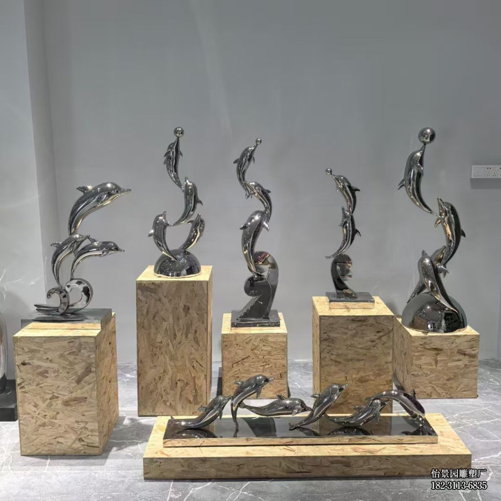 不锈钢镜面海豚小品摆件,公园广场园林酒店商业街别墅不锈钢海豚雕塑 不锈钢镜面海豚小品摆件,公园广场园林酒店商业街别墅不锈钢海豚雕塑