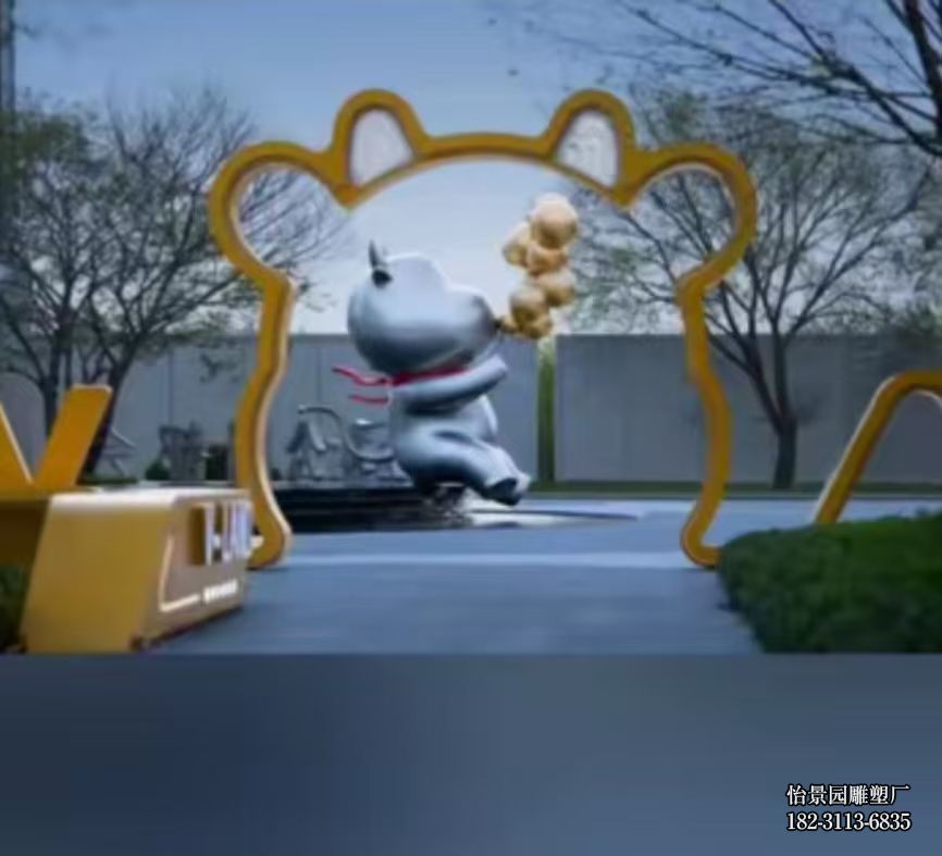 不锈钢卡通熊小品摆件,公园广场园林商业街不锈钢熊雕塑 不锈钢卡通熊小品摆件,公园广场园林商业街不锈钢熊雕塑