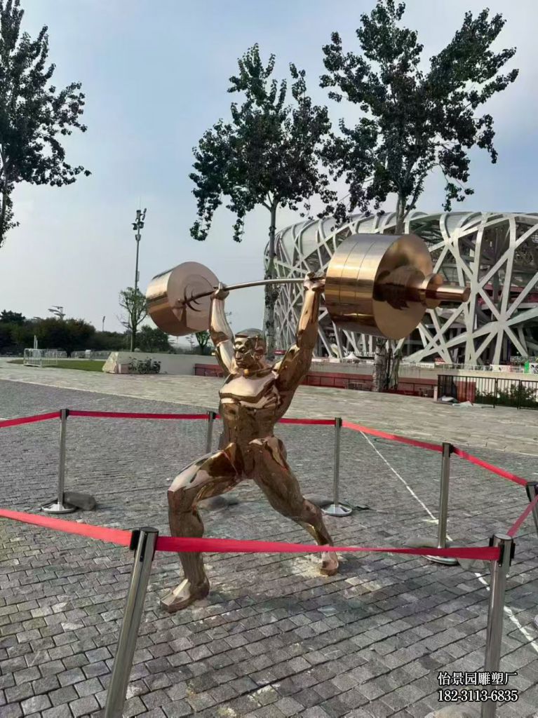 不锈钢举重运动人雕塑,广场园林体育馆校园不锈钢体育运动人雕塑 不锈钢举重运动人雕塑,广场园林体育馆校园不锈钢体育运动人雕塑